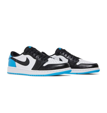 Jordan 1 Retro Low OG Black Dark Powder Blue UNC