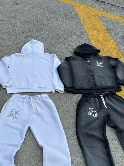LUKAMACHAIN Flared Jogger Dark Grey